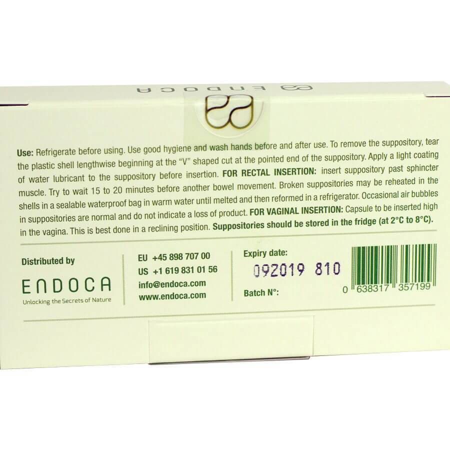 Endoca | Hemp Extract Suppositories (10-Pack 500mg) - CBD Misc