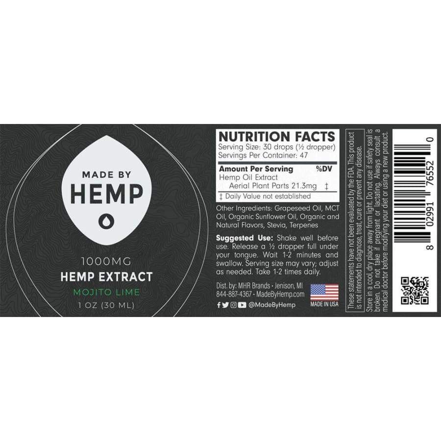 Made By Hemp: Hemp Extract (1000 mg) - CBD Oils