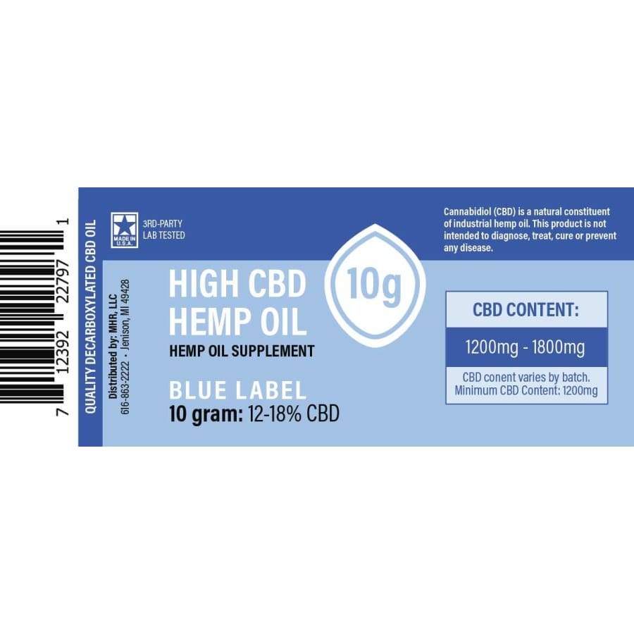 Made By Hemp | Hemp Extract 15-18% Blue Label (150mg-1500mg) - 10g (1500mg) - CBD Pure Extracts