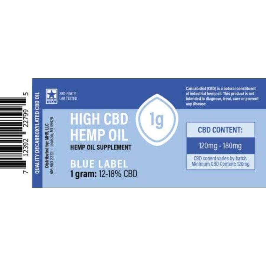 Made By Hemp | Hemp Extract 15-18% Blue Label (150mg-1500mg) - 1g (150mg) - CBD Pure Extracts