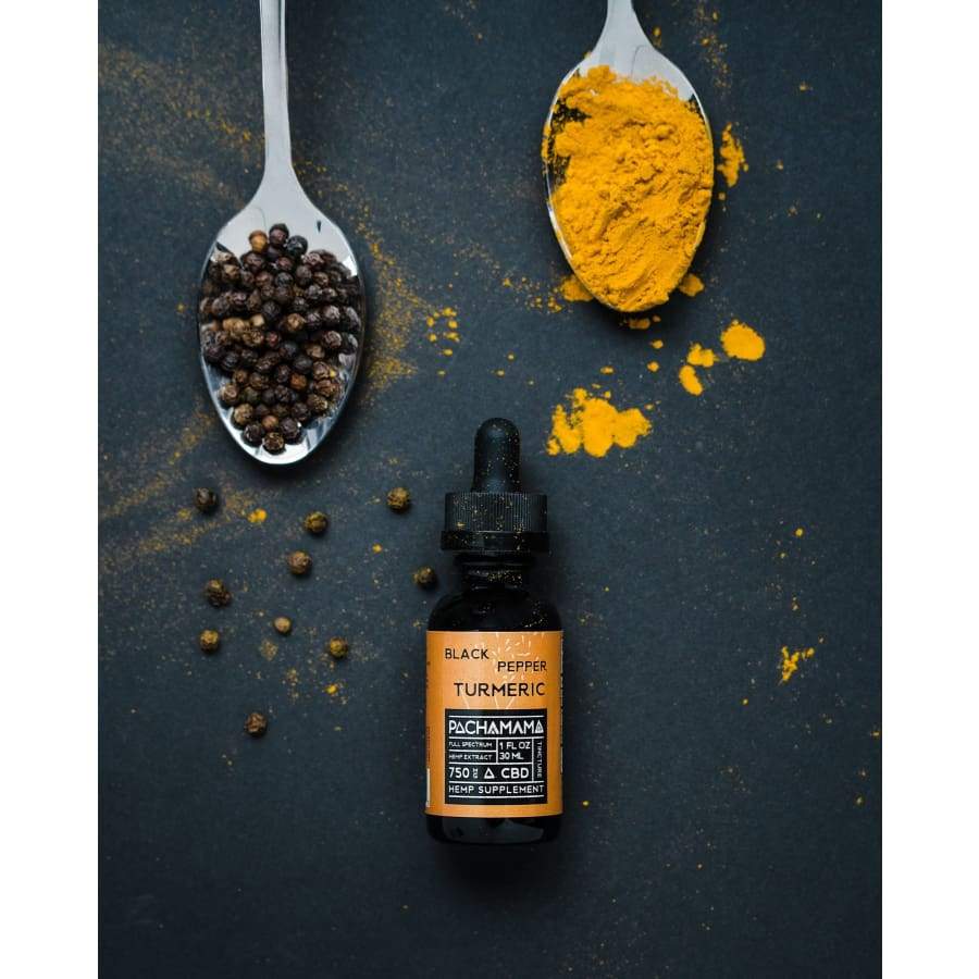 Pachamama | CBD Tincture - Black Pepper Turmeric (1oz 750 mg) - CBD Oils