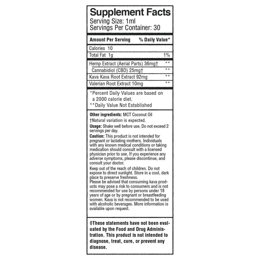 Pachamama | CBD Tincture - Kava Kava Valerian (1oz 750 mg) - CBD Oils