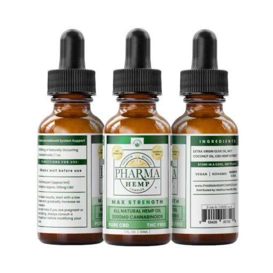 Pharma Hemp | Pure CBD Tincture Max Strength (1oz 3 000mg) - CBD Oils