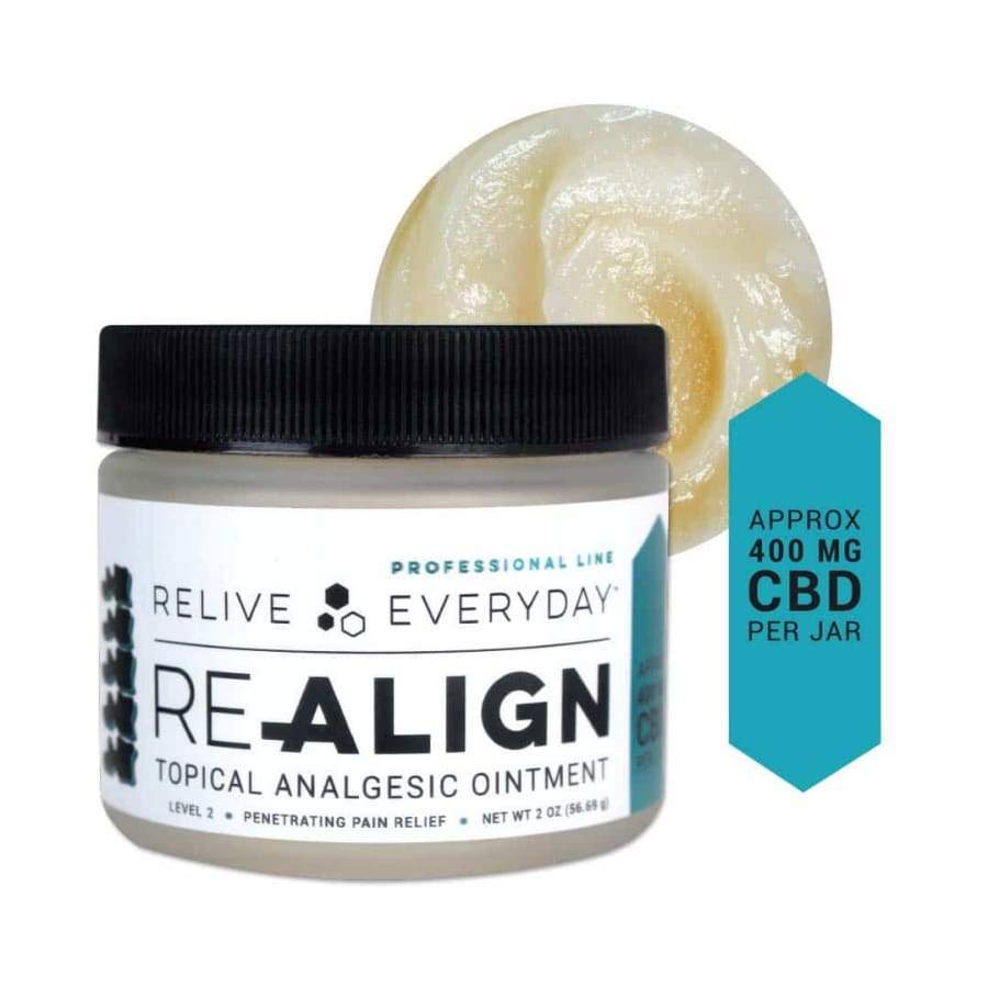 Relive Everyday | RE-ALIGN Topical Analgesic Balm (2oz 200-600mg) - CBD Topicals