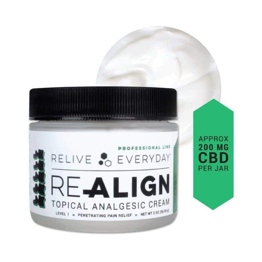 Relive Everyday | RE-ALIGN Topical Analgesic Balm (2oz 200-600mg) - CBD Topicals
