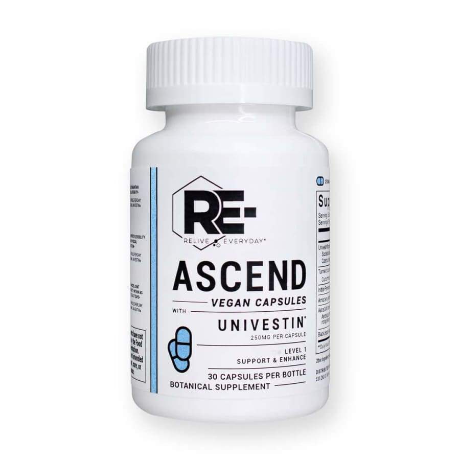 Relive Everyday | Re-Ascend Vegan CBD Capsules (30ct 250mg) - CBD Capsules