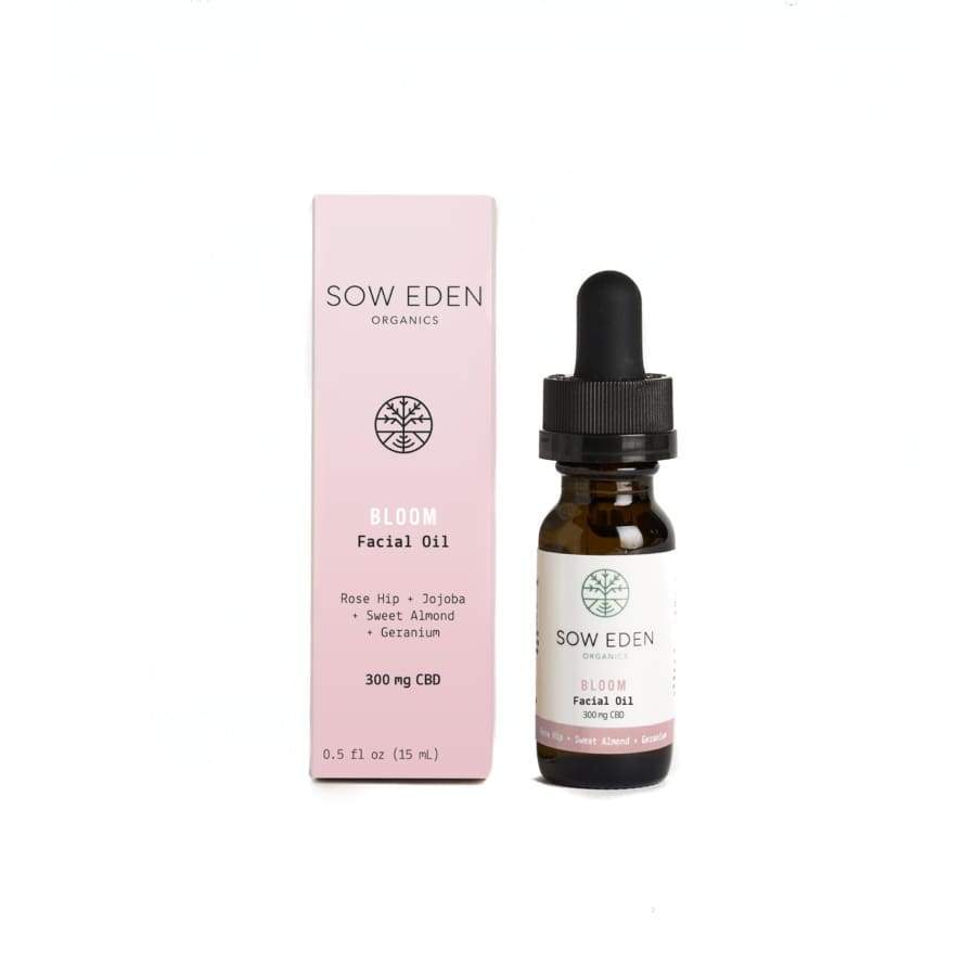 Sow Eden | Bloom Hemp Facial Serum with Rose & Geranium (.5oz 300mg) - 