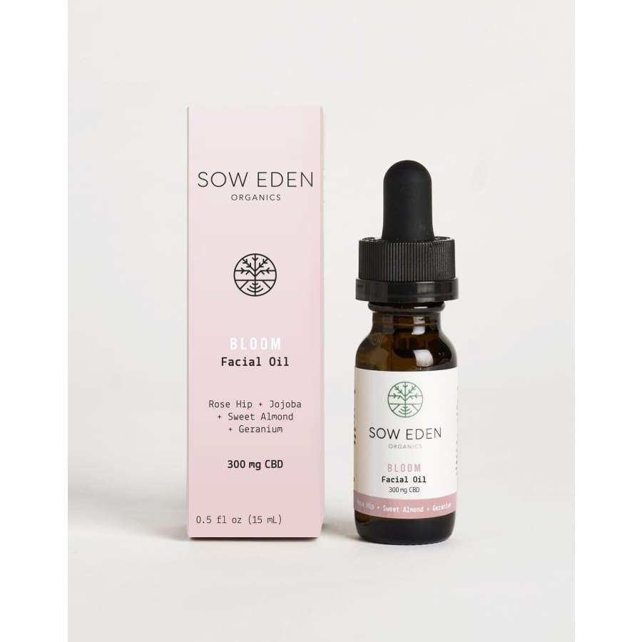 Sow Eden | Bloom Hemp Facial Serum with Rose & Geranium (.5oz 300mg) - 