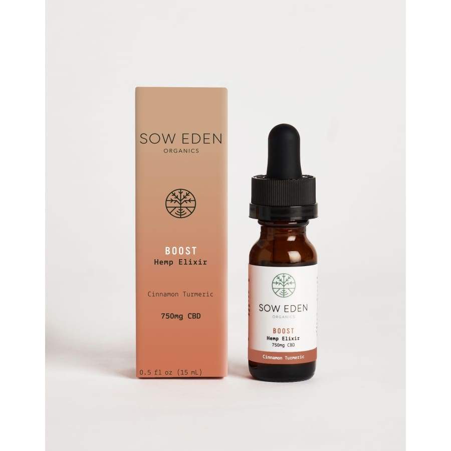 Sow Eden | Boost CBD Oil with Cinnamon & Turmeric (.5oz 750mg) - CBD Oils