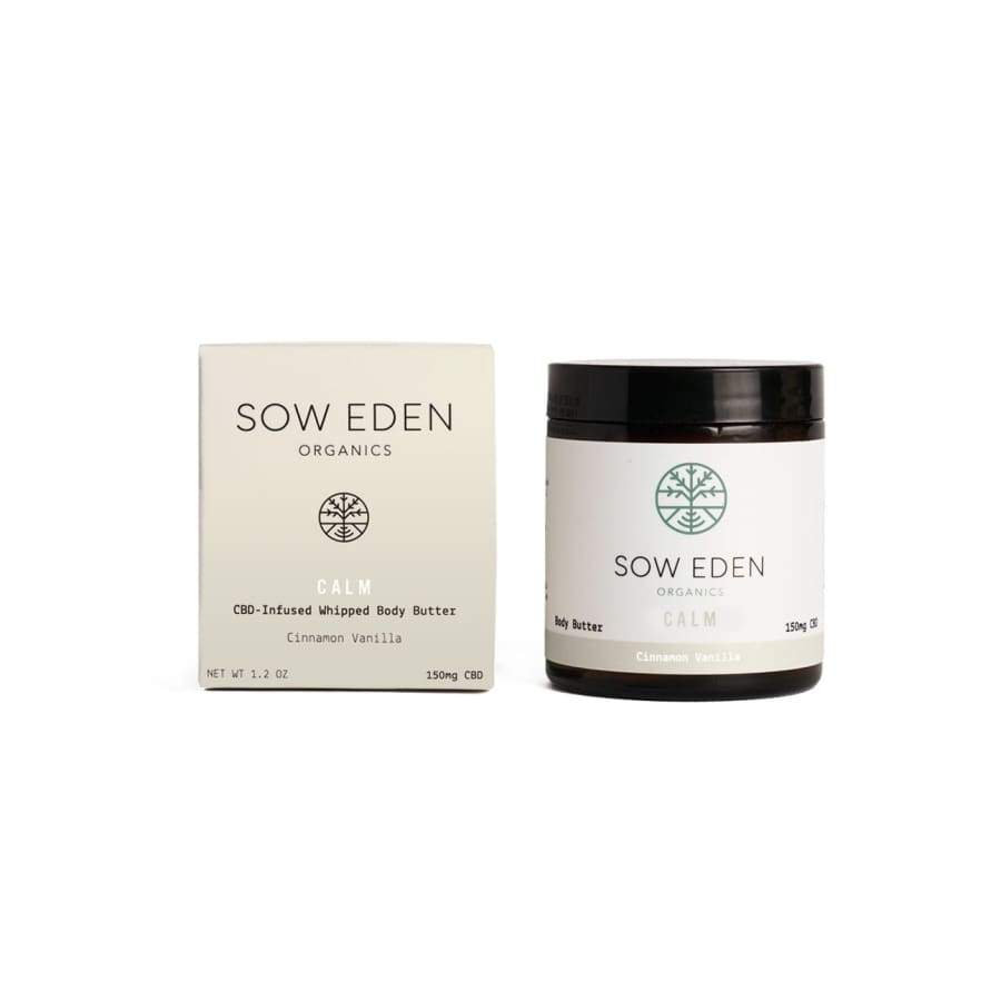 Sow Eden | Calm CBD Body Butter with Cinnamon & Vanilla (1.2oz 150mg) - CBD Topicals