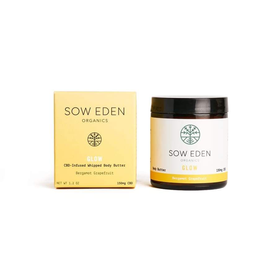 Sow Eden | Glow CBD Body Butter with Bergamot & Grapefruit (1.2oz 150mg) - CBD Topicals
